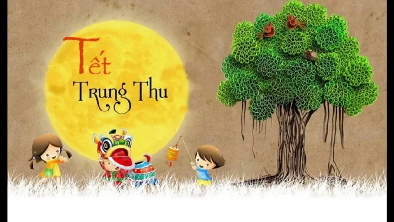 trang trí bảng trung thu 2