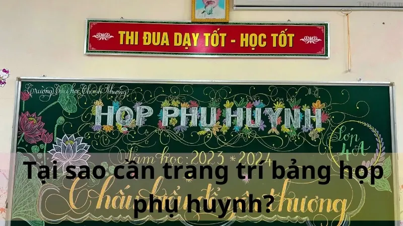 mẫu trang trí bảng họp phụ huynh 1