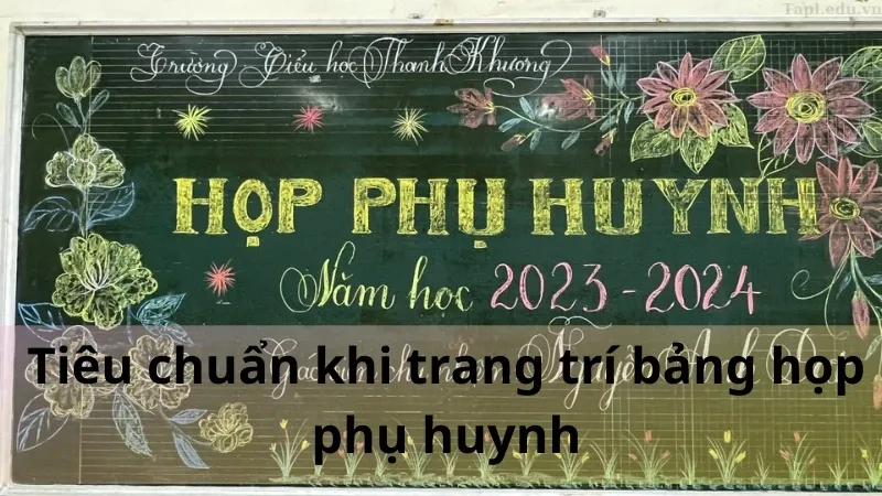 mẫu trang trí bảng họp phụ huynh 2