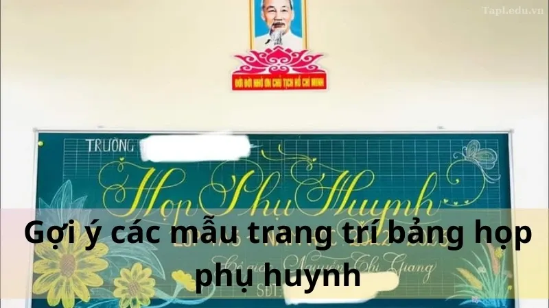 mẫu trang trí bảng họp phụ huynh 3