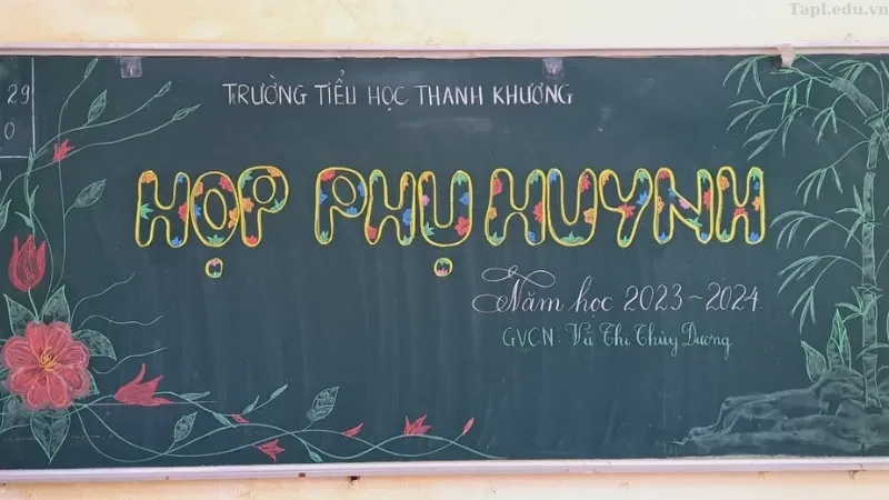 mẫu trang trí bảng họp phụ huynh 6