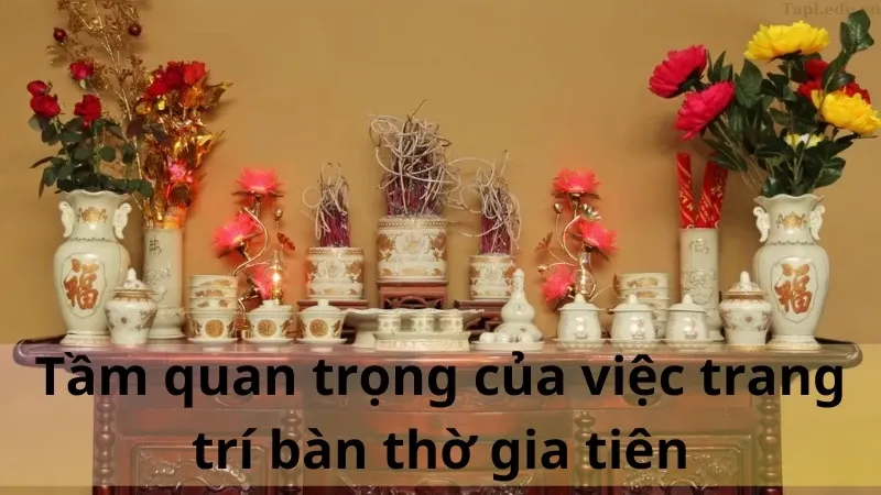 trang trí bàn thờ gia tiên 1