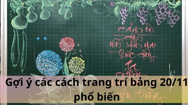 trang trí bảng 20/11 2