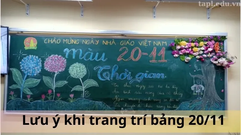 trang trí bảng 20/11 3