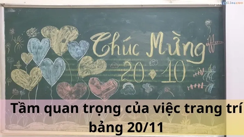 trang trí bảng 20/11 1