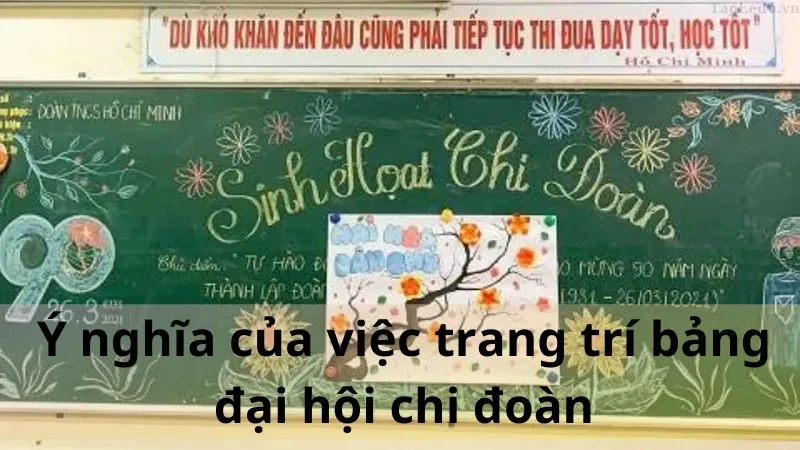 trang trí bảng đại hội chi đoàn 1