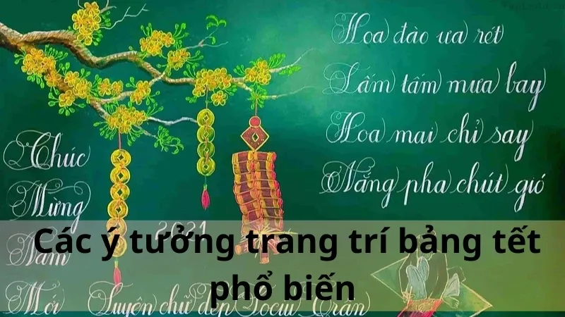 trang trí bảng tết 1