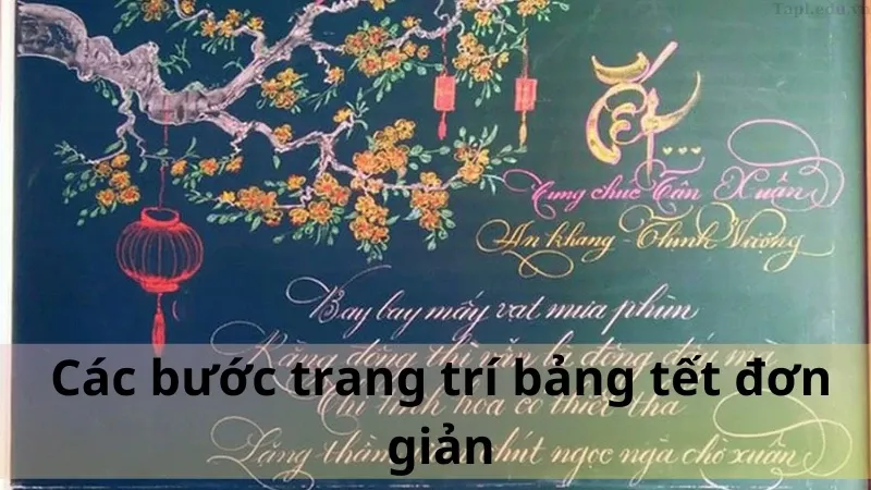 trang trí bảng tết 2