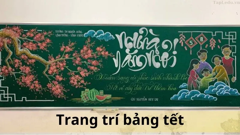 trang trí bảng tết 7