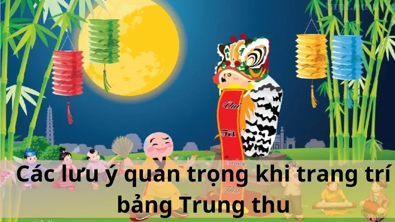 trang trí bảng trung thu 7