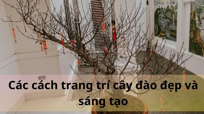 trang trí cây đào 2