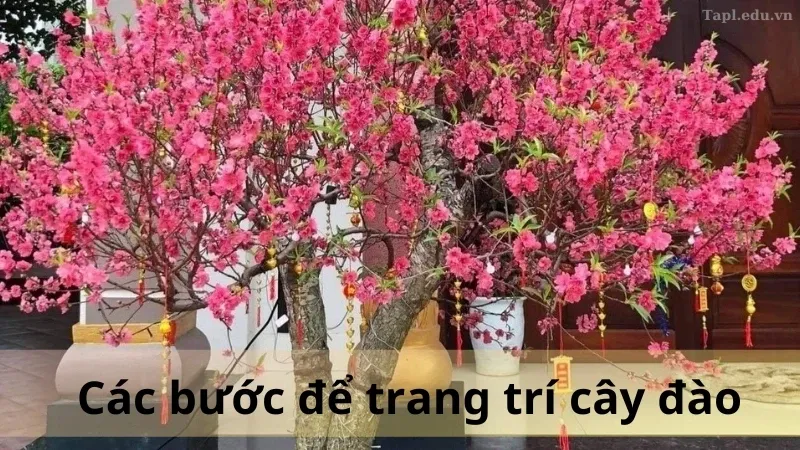 trang trí cây đào 3