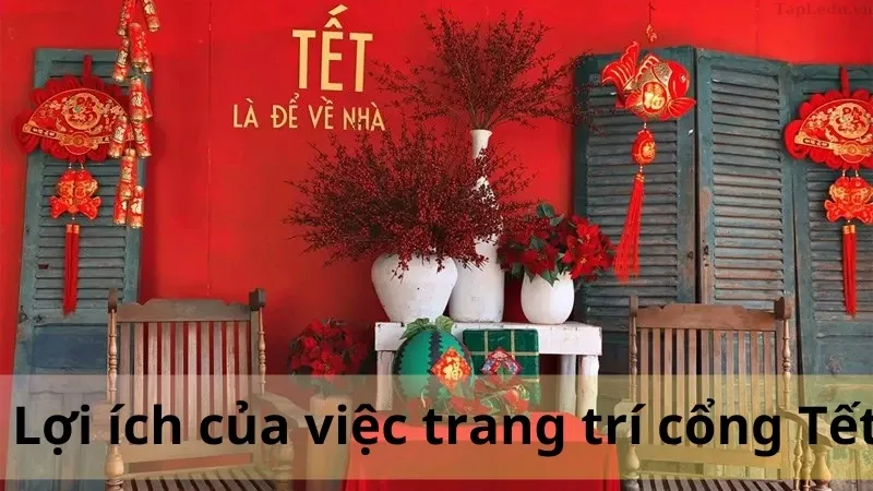 trang trí cổng tết 1