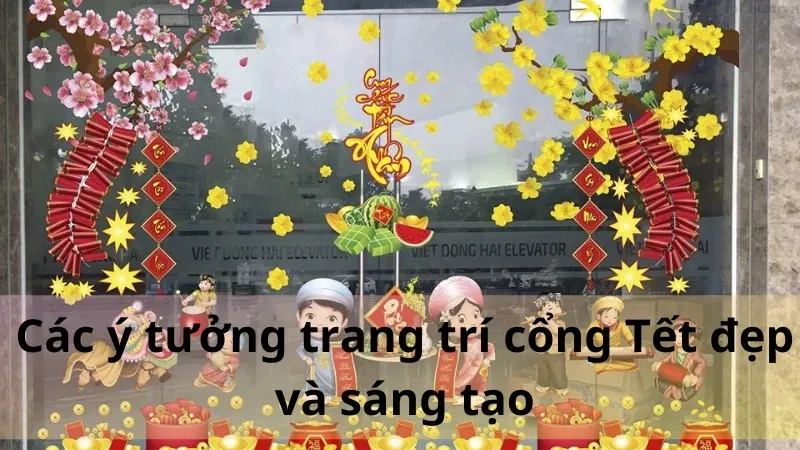 trang trí cổng tết 2