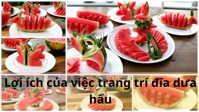 trang trí đĩa dưa hấu đẹp 1