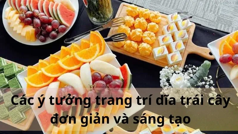 trang trí dĩa trái cây đơn giản 2