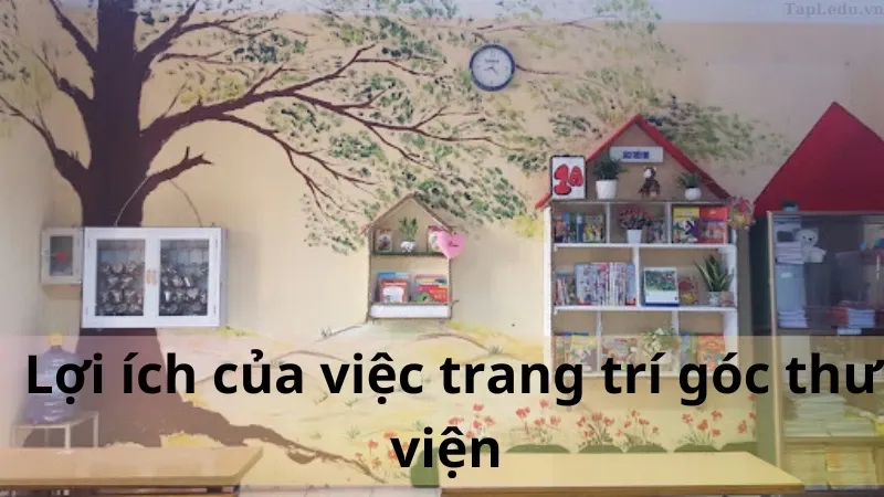 trang trí góc thư viện 1