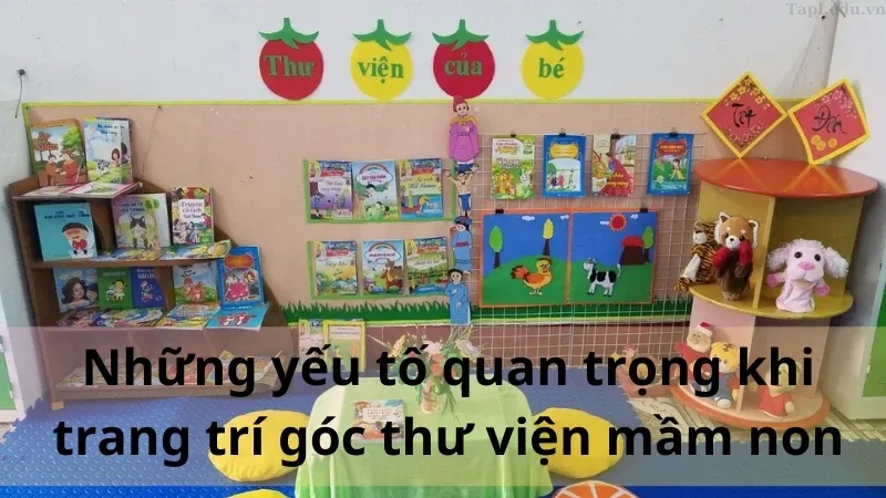 trang trí góc thư viện mầm non đẹp 5