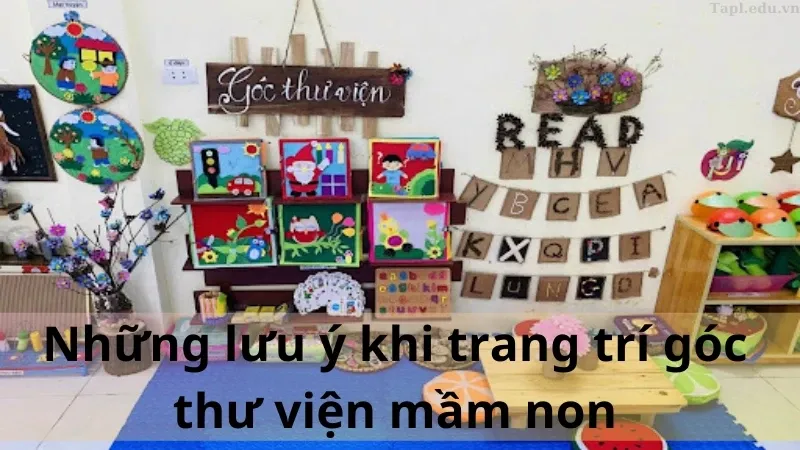 trang trí góc thư viện mầm non đẹp 7