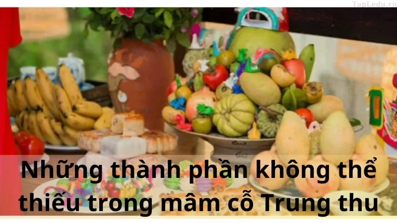 trang trí mâm cỗ trung thu 2