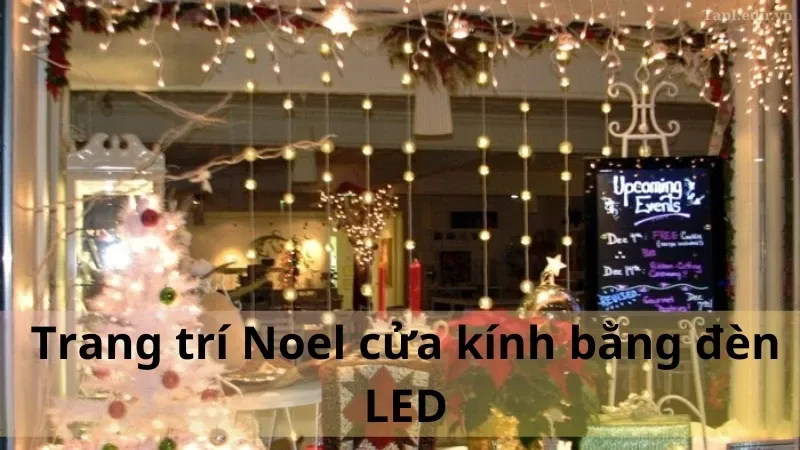 trang trí noel cửa kính 3