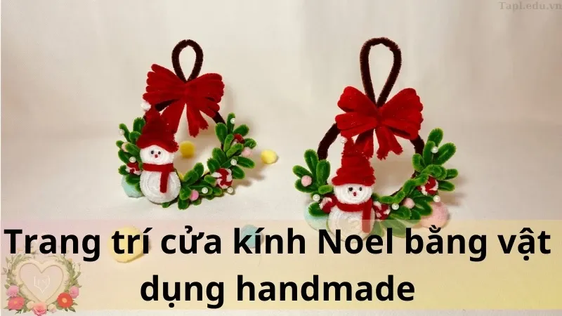 trang trí noel cửa kính 4