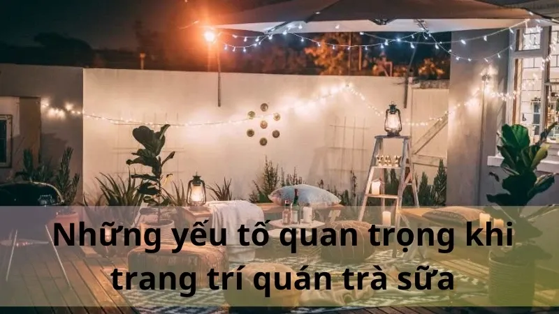 trang trí quán trà sữa 2