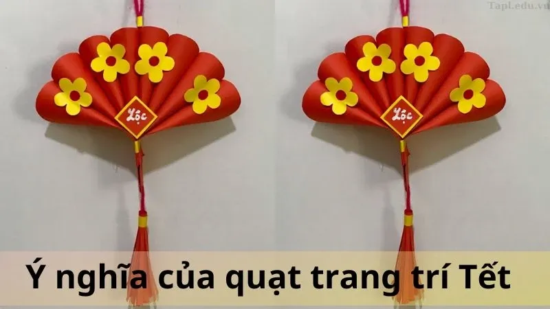 trang trí quạt tết 1