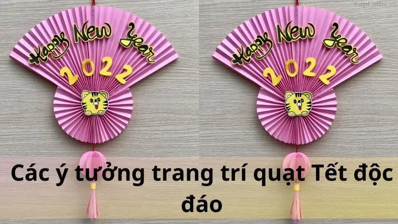 trang trí quạt tết 2