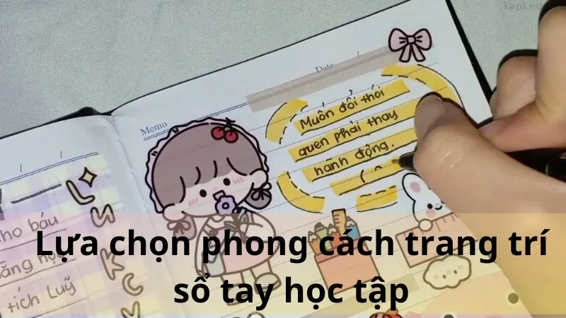 trang trí sổ tay học tập 1