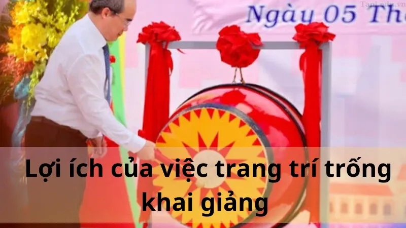 trang trí trống khai giảng 1