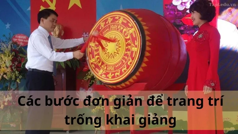 trang trí trống khai giảng 3