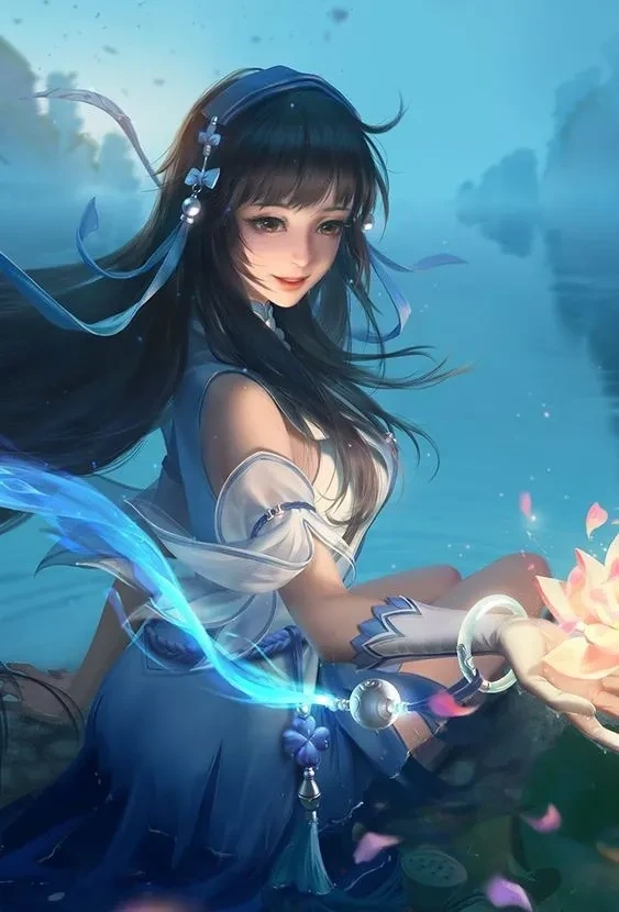 Hình nền 3D cô gái bí ẩn mang phong cách huyền ảo và lôi cuốn