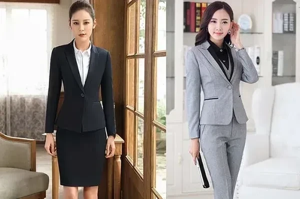 Hình ảnh gái văn phòng diện vest, thanh lịch và đẳng cấp nơi công sở