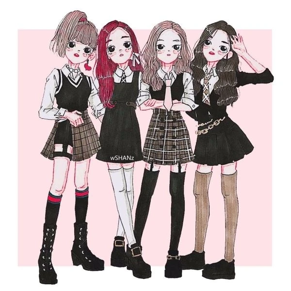 Avatar blackpink anime với thiết kế sống động và sáng tạo