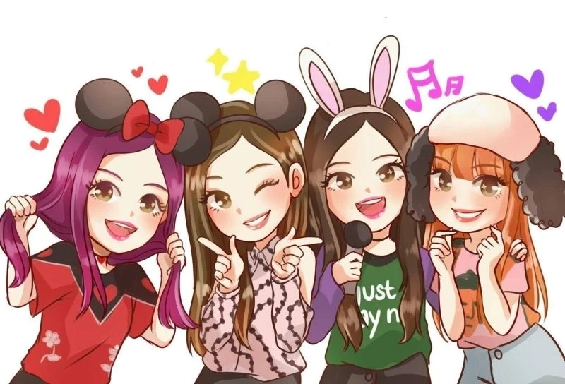 Cute chibi blackpink chibi với thiết kế ngộ nghĩnh và đáng yêu