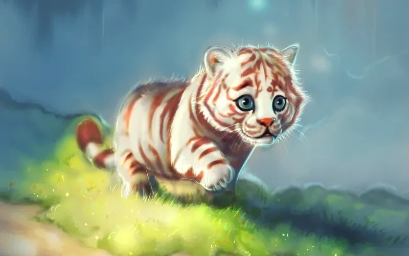 Hình nền cọp cute phù hợp cho các bài đăng sáng tạo