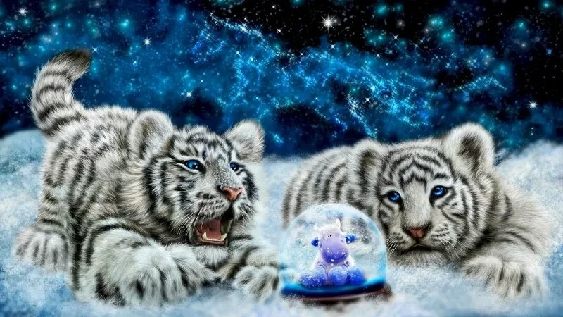 Hình nền điện thoại con hổ cute mang phong cách đáng yêu