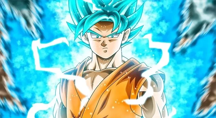 Ảnh nền Goku ngầu tạo không gian đầy năng lượng và ấn tượng