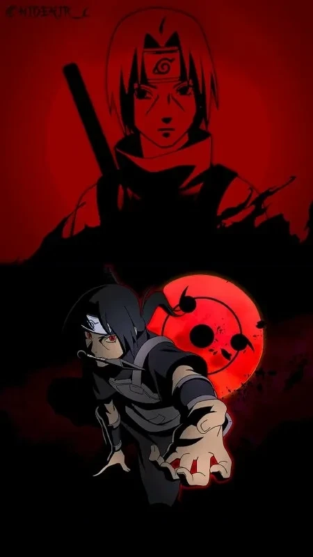 Ảnh Itachi thể hiện sự mạnh mẽ và quyết đoán của nhân vật