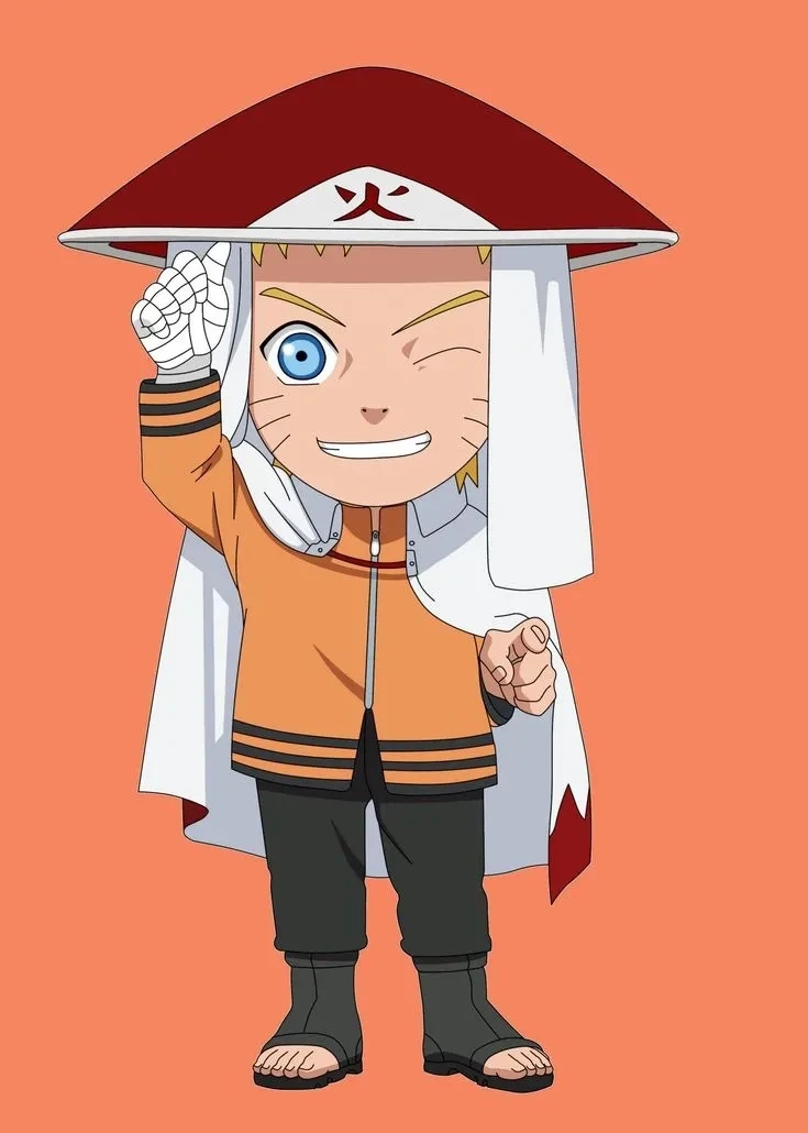 Hình Naruto chibi 3D tạo không gian sinh động và ngộ nghĩnh