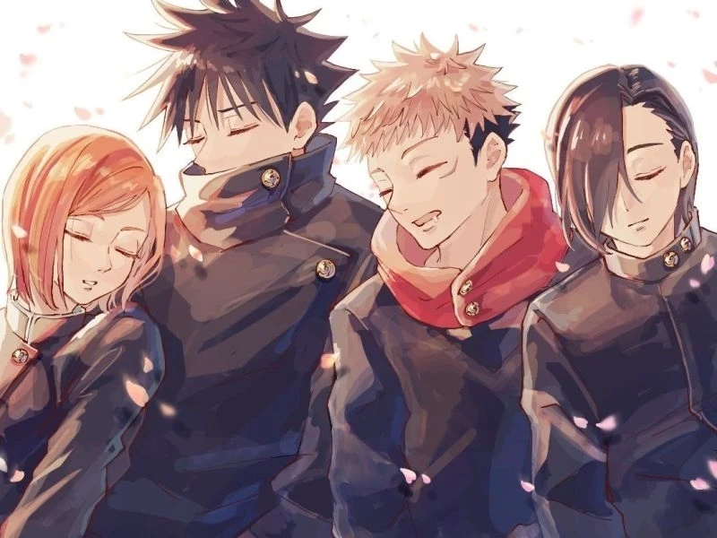 Avatar nhóm 5 người anime với hình ảnh ngộ nghĩnh và dễ thương
