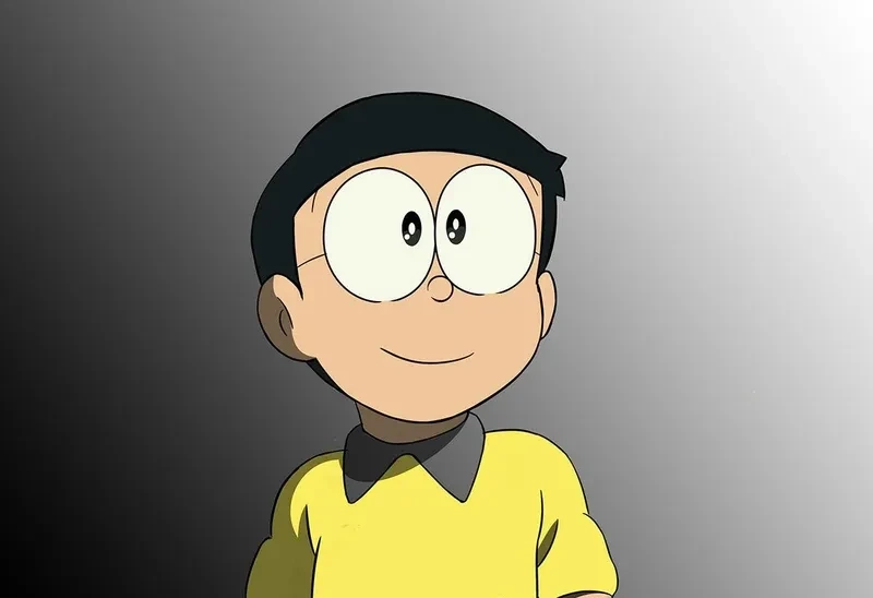 Ảnh Doraemon và Nobita mang lại không gian năng động và sinh động