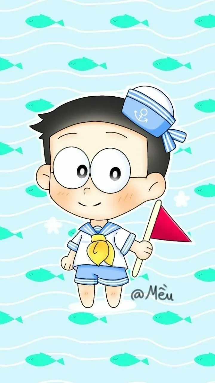 Ảnh đẹp Nobita tạo không gian dễ chịu và dễ thương
