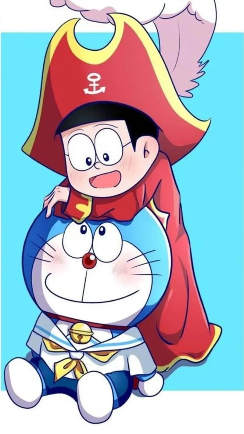 Hình ảnh Nobita và Shizuka ngầu thể hiện sự mạnh mẽ và độc đáo