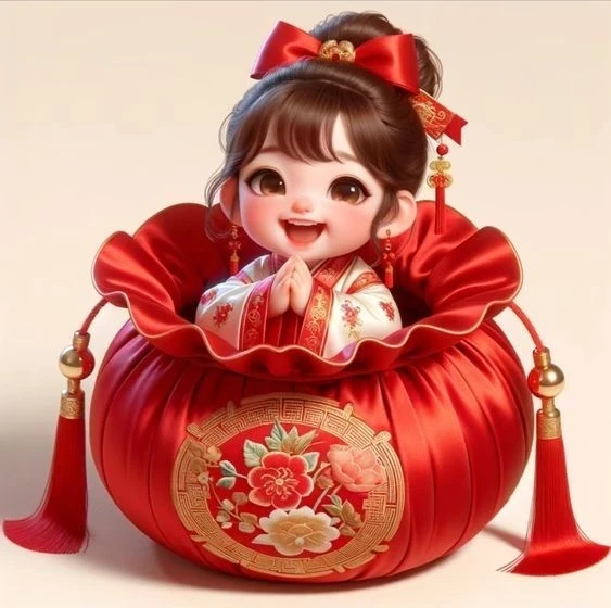 Avatar cute tết tạo điểm nhấn dễ thương cho không khí lễ hội