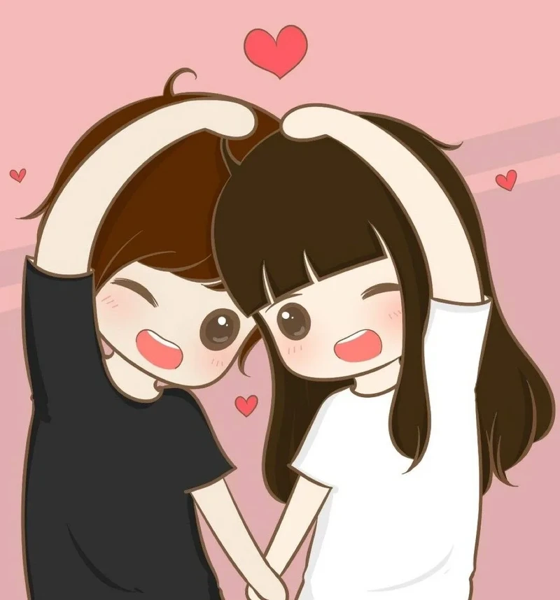 Avatar cute cặp đôi tình yêu đang yêu dễ thương cho trang cá nhân