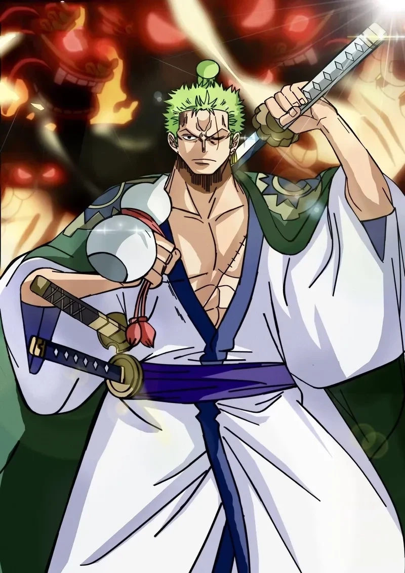 Hình Zoro 4K làm nổi bật màn hình cá nhân của bạn