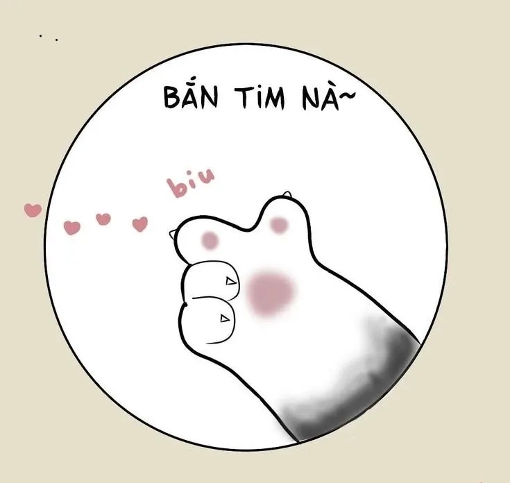 Hình meme thả tim độc lạ tạo điểm nhấn