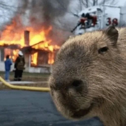 Capybara king meme sáng tạo với các tình huống ngộ nghĩnh thú vị